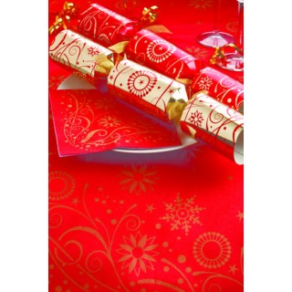 Red and Gold Snowflake Swirl Napkin 40x40cm